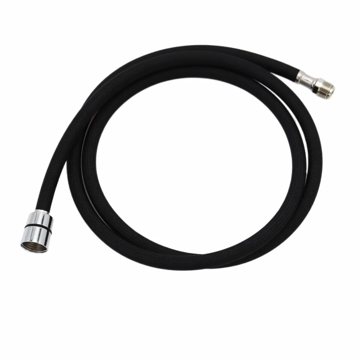 Trwały nylonowy pleciony wąż wodny 150 cm do wyciąganego kranu kuchennego F1/2 M15 * 1 elastyczna rura hydrauliczna idealna do wymiany baterii lub ulepszenia czarny