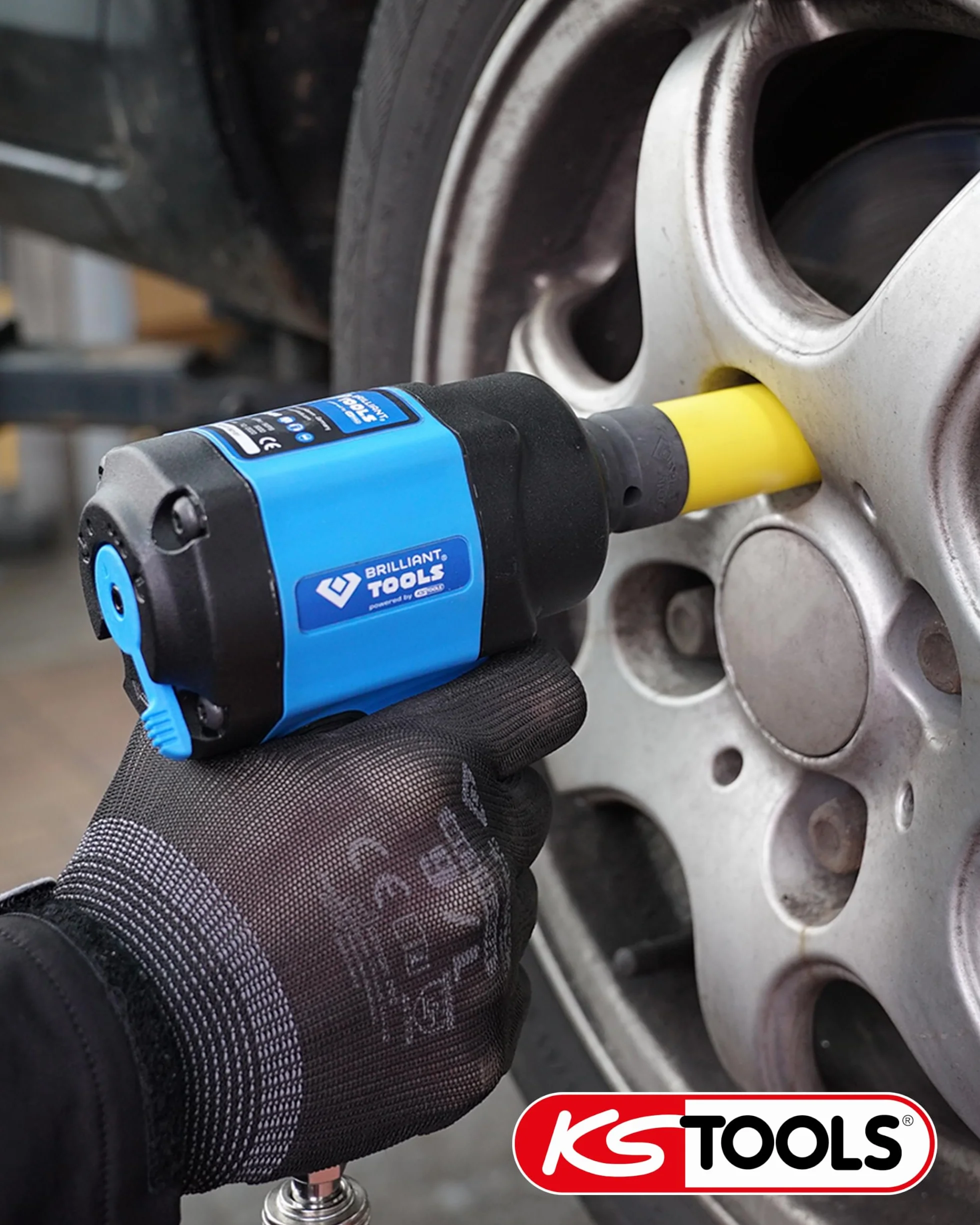 BRILLIANT TOOLS BT160400 1/2" Mini pneumatyczny klucz udarowy, 1.240 Nm [Powered by KS TOOLS]