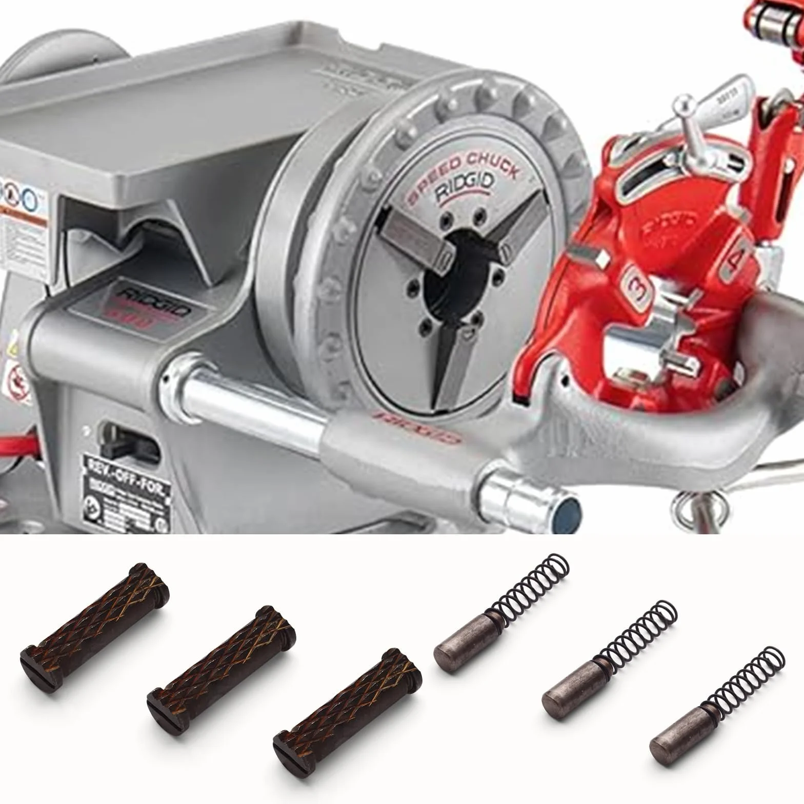 Zestaw wkładek szczękowych przednich do maszyn do gwintowania rur RIDGID 300 535