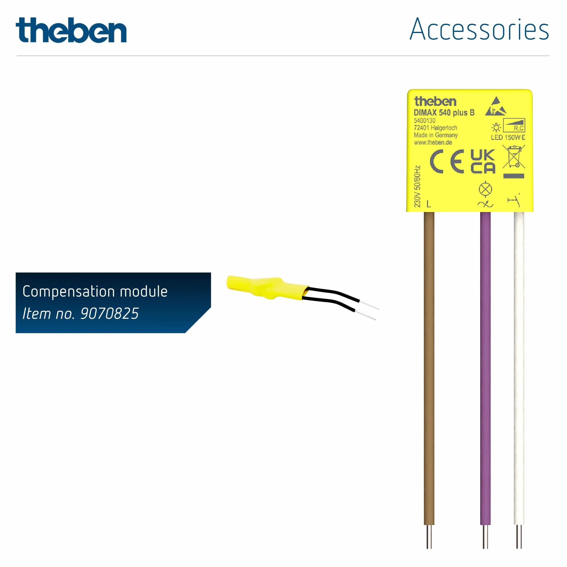 Theben DIMAX 540 Plus B Podtynkowy ściemniacz Obciążenia R i C 230V AC