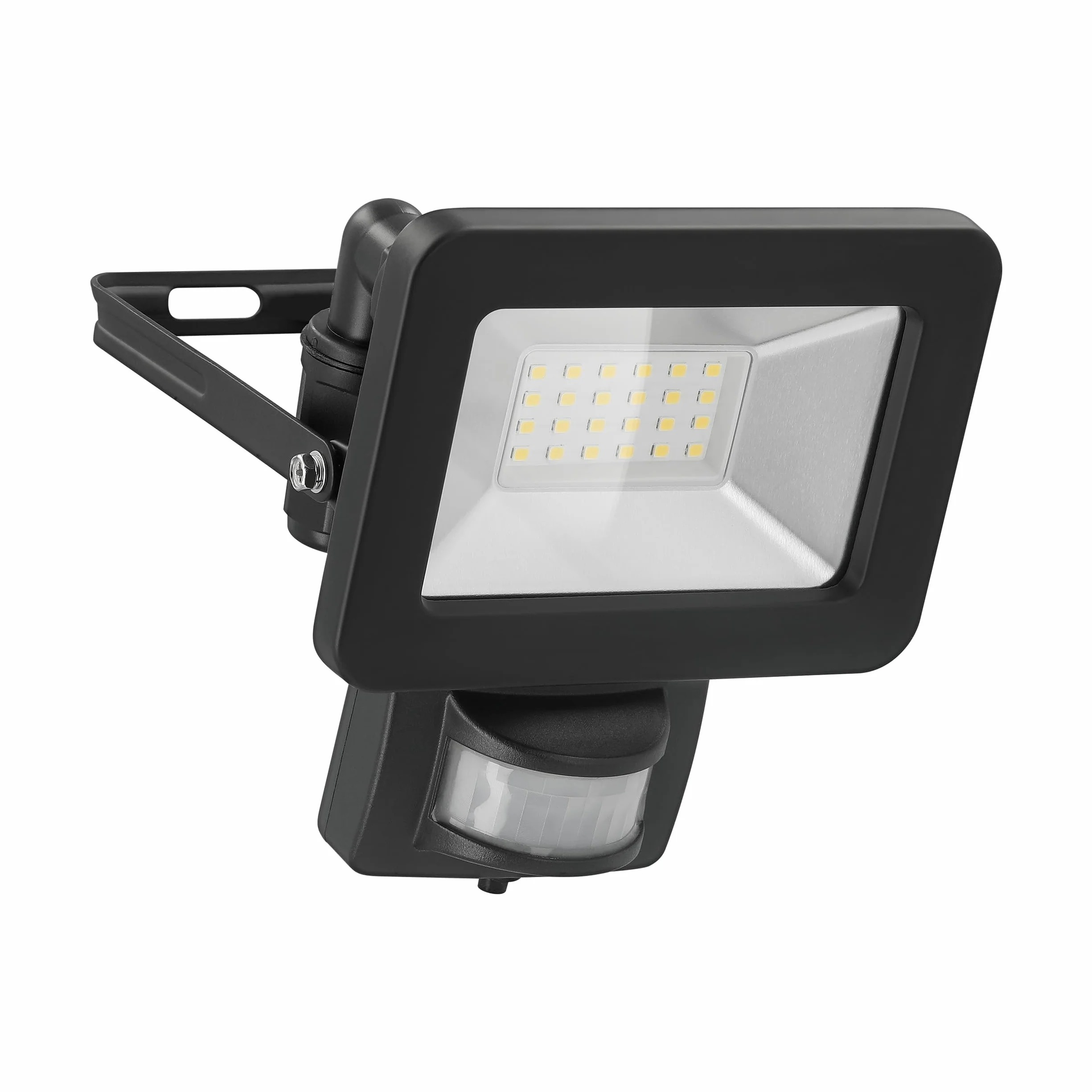 Goobay 53879 reflektor LED z czujnikiem ruchu – reflektor LED o mocy 20 W – neutralne białe światło 4000 K – 1700 lumenów – kąt świecenia 100 stopni – stopień ochrony IP65 – czarny