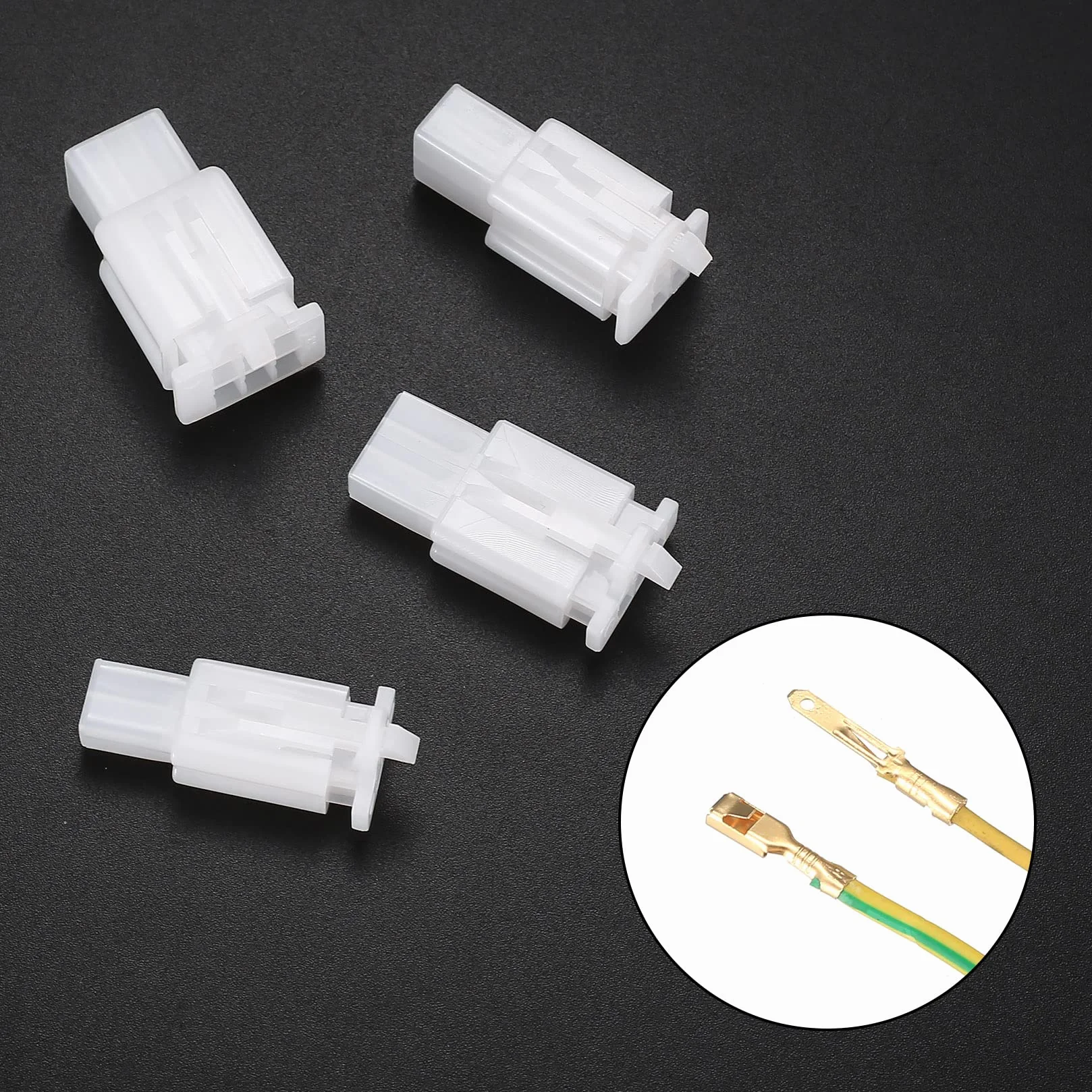 380 sztuk Automotive Connector Kit, 2.8mm 2/3/4/6 Pin Electric Cable Connector Kit, Automotive Terminal Block for Motorbike, Cars, Truck, Scooter