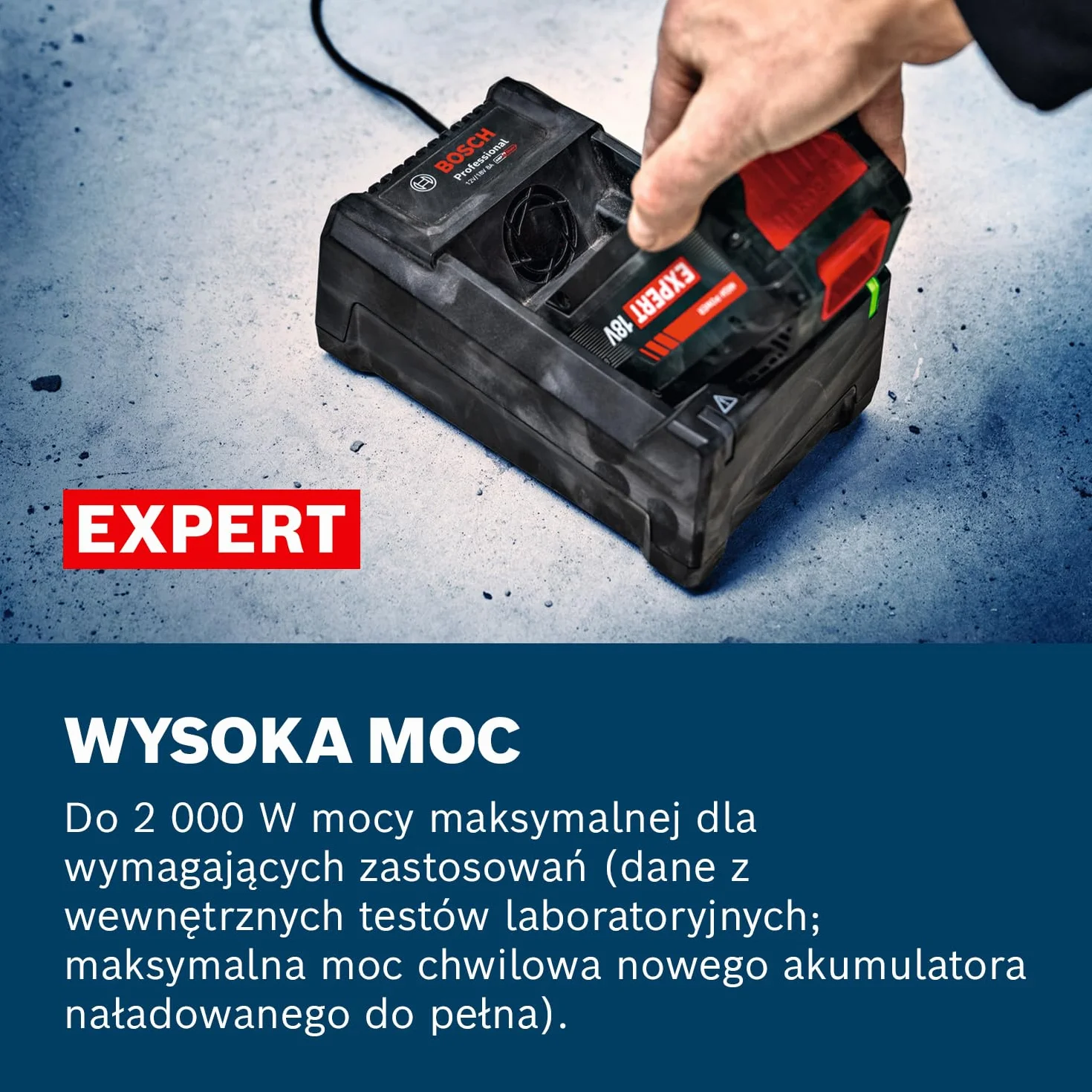 Bosch EXPERT 18V System Wysokoprądowy zestaw akumulatorów: 4 akumulatory EXBA 18V-55, walizka L-BOXX 136