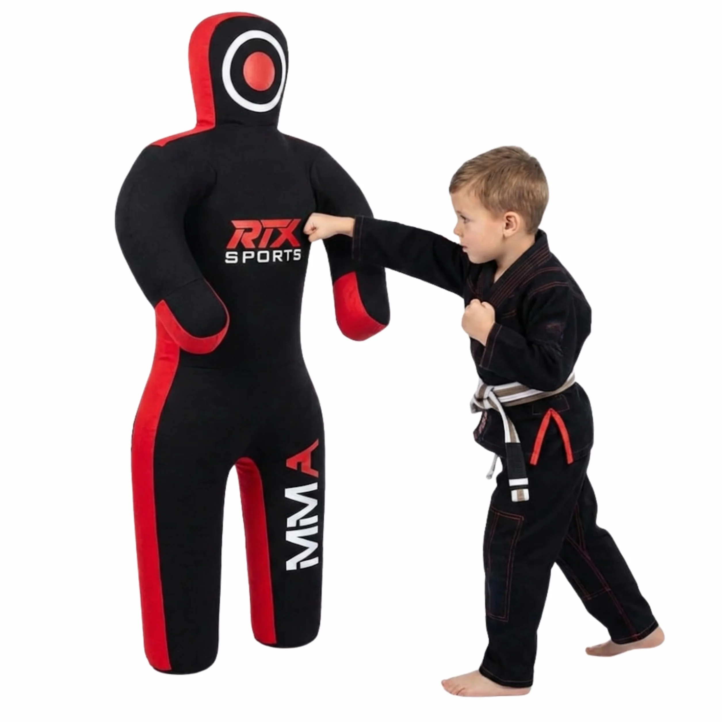 RTX Kids MMA Judo Grappling Dummy - Punch Bag for Brazilian BJJ Jiu Jitsu, Wrestling, MMA Training Canvas Unfilled 47"