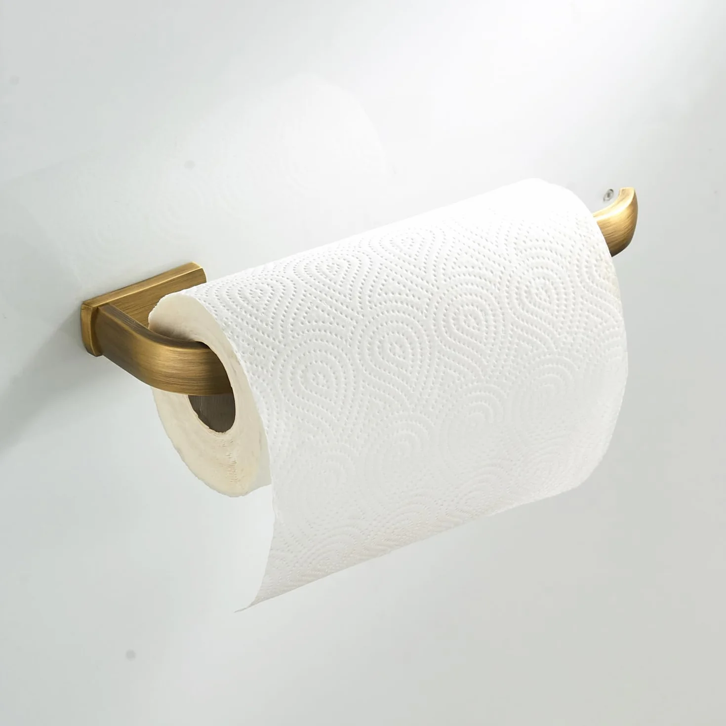 Flybath Wieszak na ręczniki antyczny mosiądz otwarty pierścień na ręczniki wieszak montowany na ścianie do łazienki kuchni 29 cm / 11 cali, szczotkowany brąz