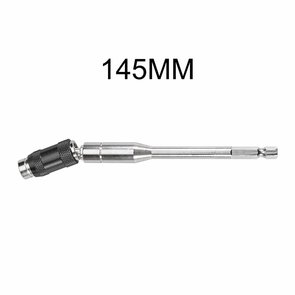 Przedłużka do długich wierteł, 1/4 "Hex Shank Magnetyczna obrotowa końcówka wiertła śrubowego 88-145 mm Pręt przedłużający z blokadą 2 szt(Silver,145mm)