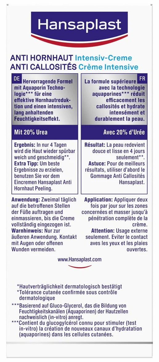 Hansaplast ‎4210201849834 Krem Przeciw Zrogowaciałej Skórze, 75 ml, Biały