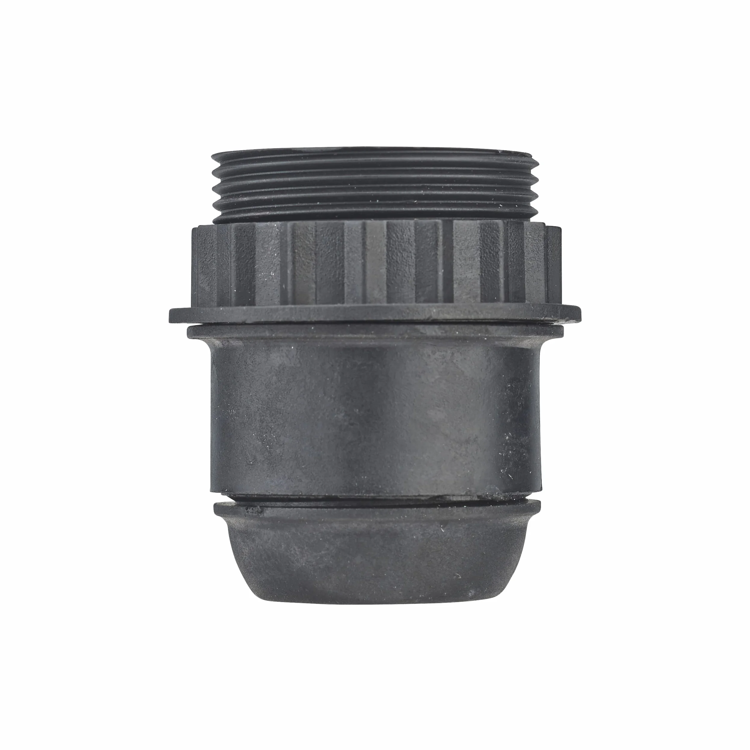 DEBFLEX Gniazdo żarówki - Gniazdo żarówki - Gniazdo świetlne - Gniazdo lampy - E27 Chem 1/2 gwintowane gniazdo z pierścieniem D58mm złącze 10mm czarne - Debflex - 712700