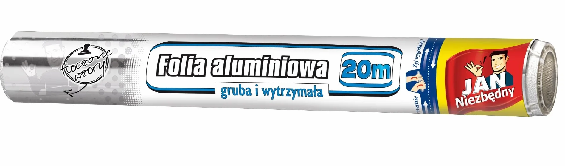 FOLIA ALUMINIOWA Z TŁOCZENIEM 20M JAN NIEZBĘDNY