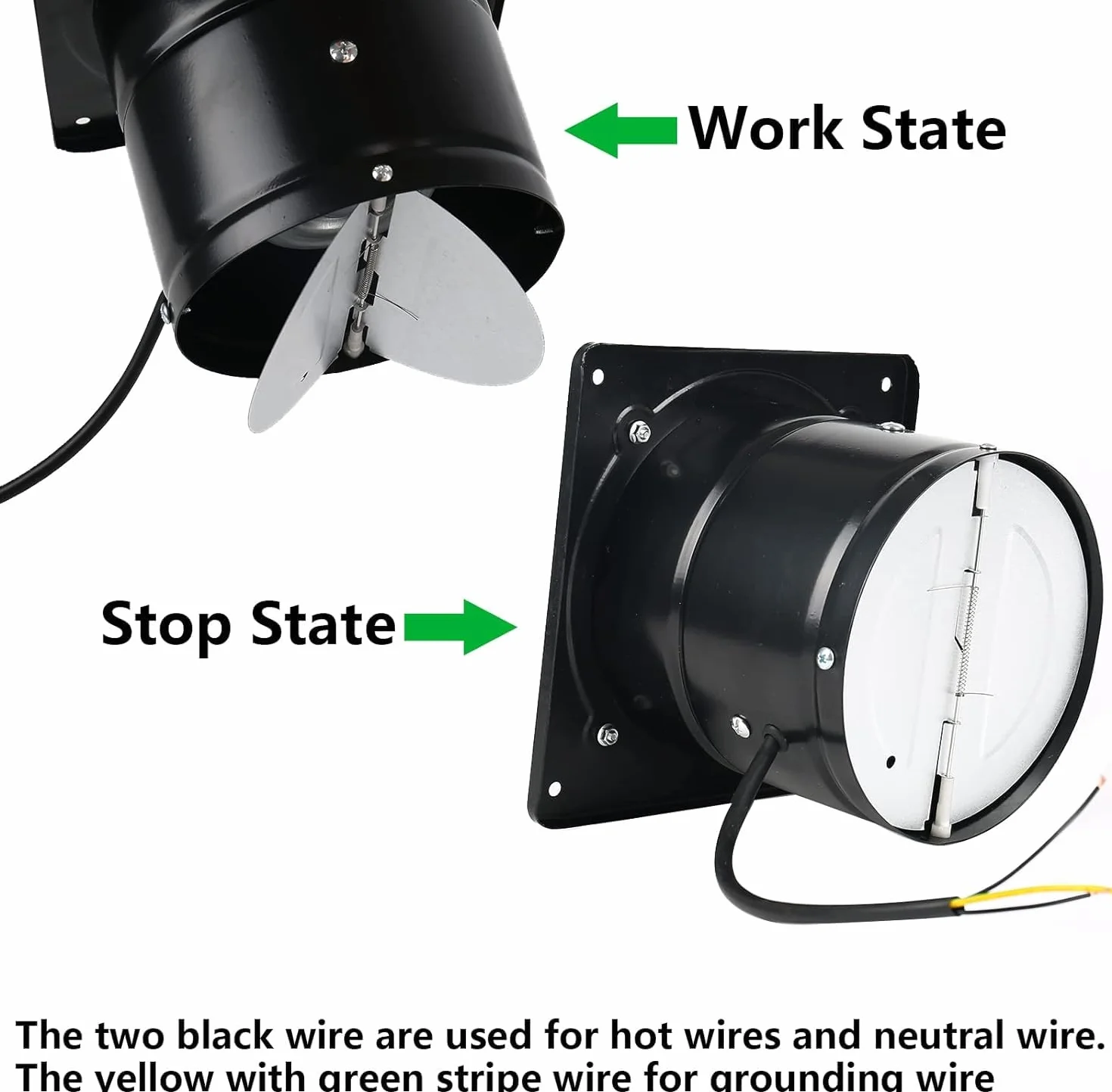 Wentylator wyciągowy Średnica 100 mm, Wentylator rurowy 4 cale Wentylator łazienkowy z klapą powrotną, 140 m³/h 25 W Wentylator osiowy Cichy do domu łazienki kuchni garaży (Biały)