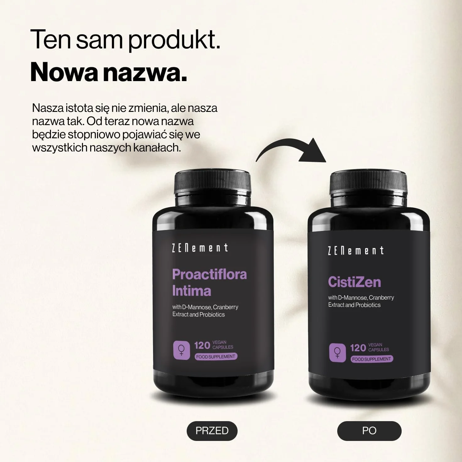 CistiZen z D-mannozą, żurawiną i 5 szczepami probiotycznymi 120 kapsułek – Zenement