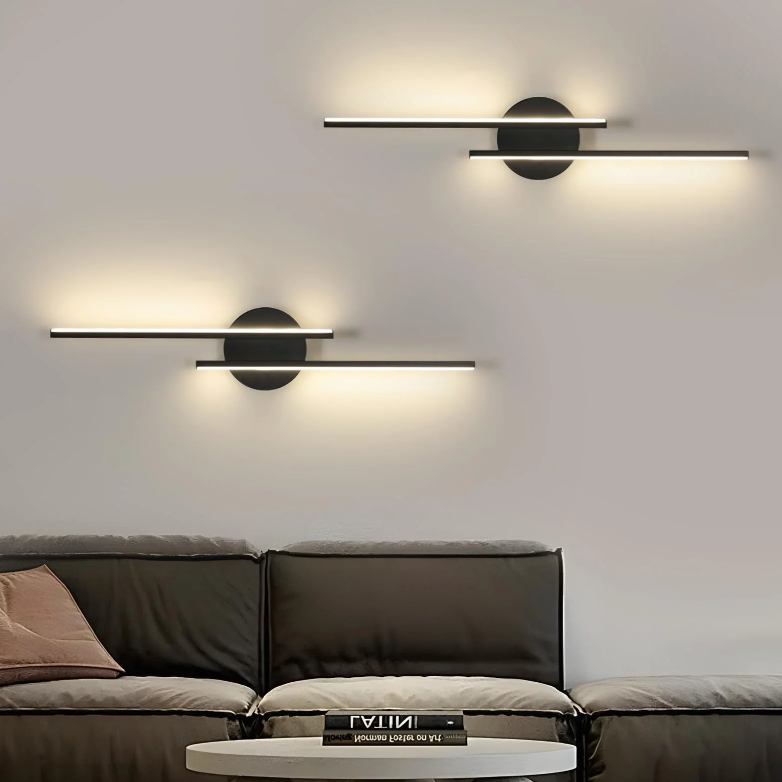 Lampa ścienna do wnętrz, LED, czarna, 4500 K
