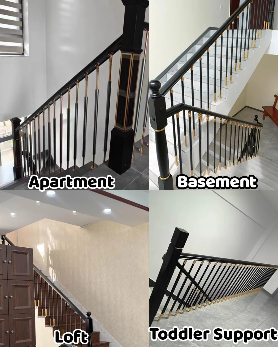 Regulowany zestaw balustrad schodowych – łatwy montaż wyposażenia wnętrza 15 szt. tralek 90 cm / 35,5 cala na balkon na zewnątrz, idealne do bezpieczeństwa i dekoracji domu