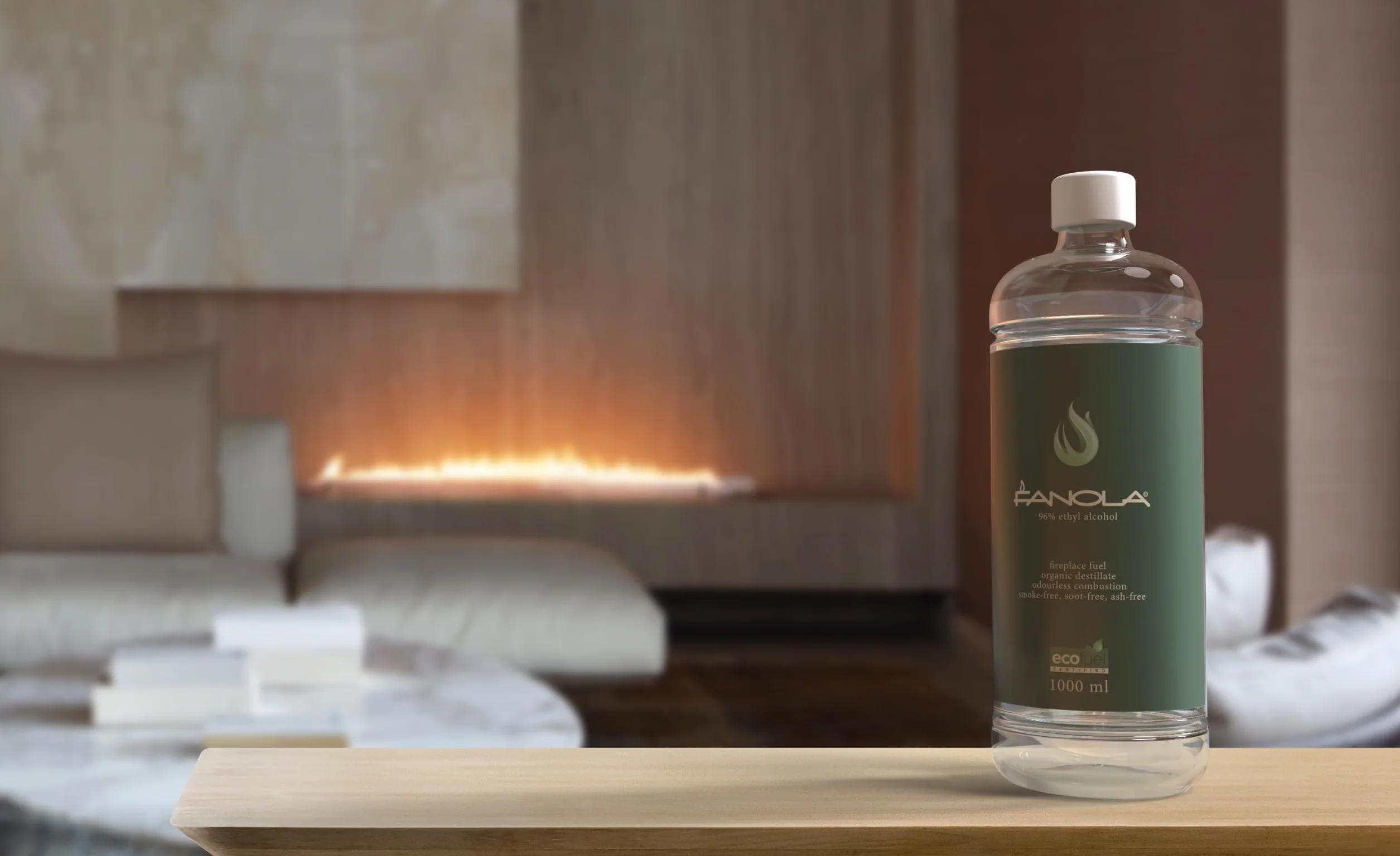 Planika Fanola Premium płyn paliwowy z bioetanolu do stosowania w kominkach, palnikach, piecach, zrównoważony, pochodzenie roślin, bez dymu, 12 x 1 l