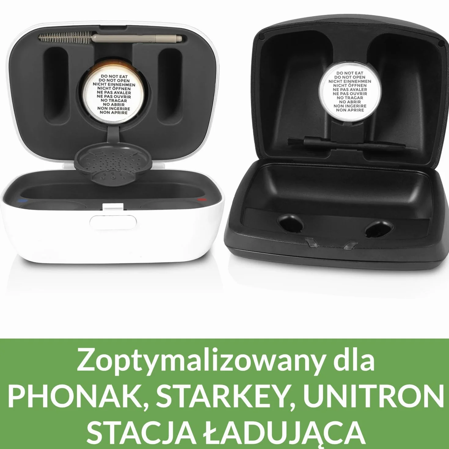 JB White 10 kapsułek osuszających do aparatów słuchowych | Kompatybilne z podstawką ładującą Phonak | Uniwersalne z kolorowym wskaźnikiem | Akcesoria (3 g, indywidualnie zapakowane)