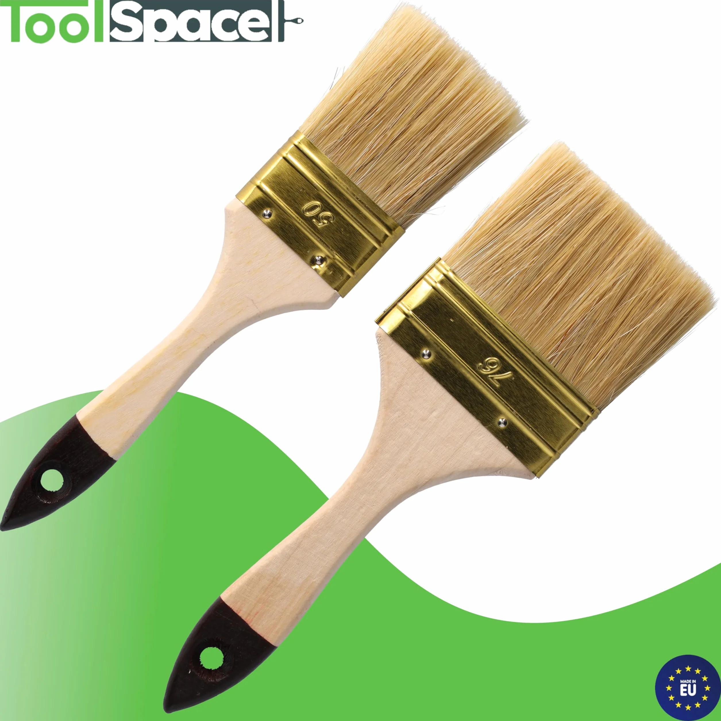 ToolSpace Pędzle Angielskie Profesjonalne 25mm/ 36mm/50mm/76mm pędzel malarski – do farb, lakierów, gruntów i emalii – idealne do domu warsztatu i zastosowań profesjonalnych – wszechstronne trwałe