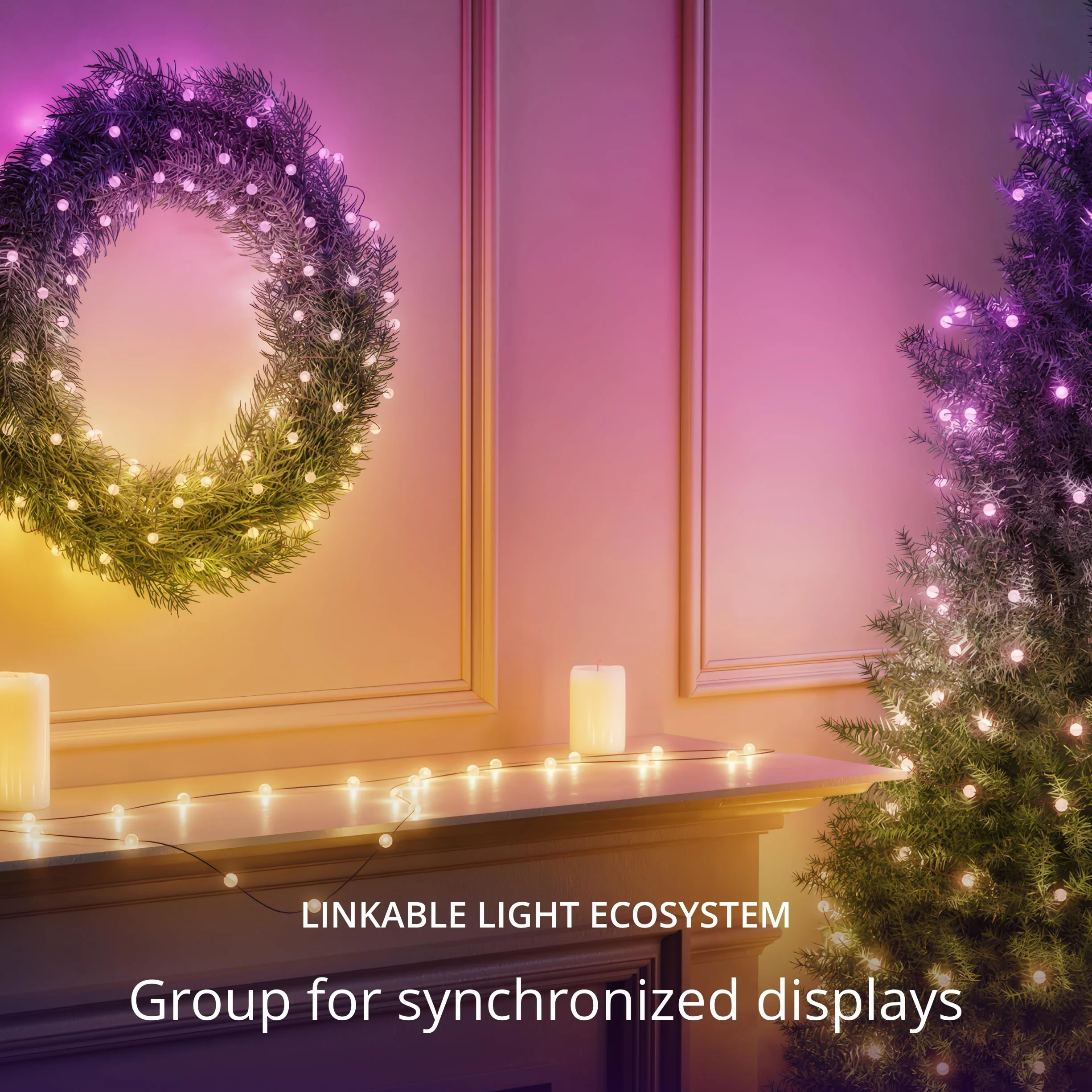 Twinkly Struny USB-C Pearls 100 diod LED RGB świąteczne lampki kompatybilne z Alexą Google Home 6 m