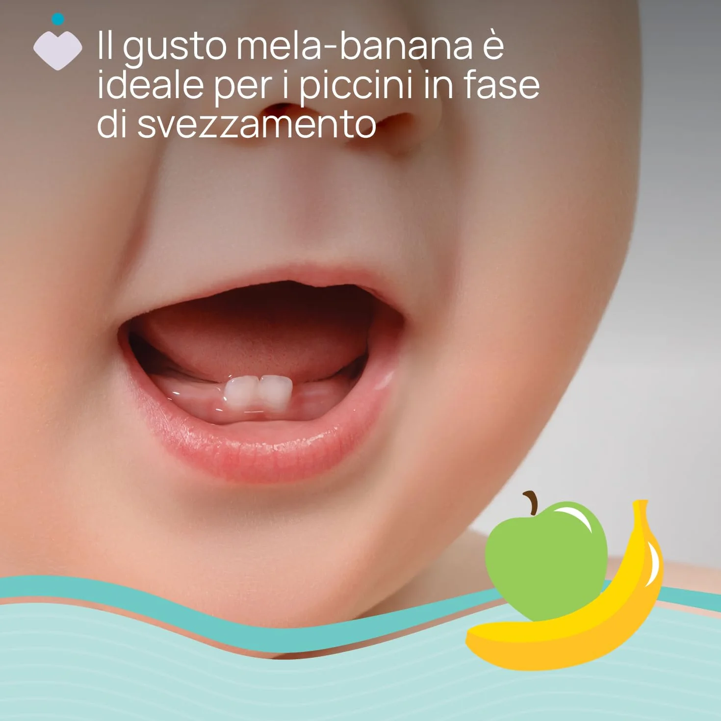 Chicco Pasta do Zębów dla Dzieci Jabłkowo-Bananowa, o Niskiej Ścieralności, Pomaga Zapobiegać Próchnicy Zębów i Usuwać Płytkę Nazębną - 50 ml, 6-24 miesiące