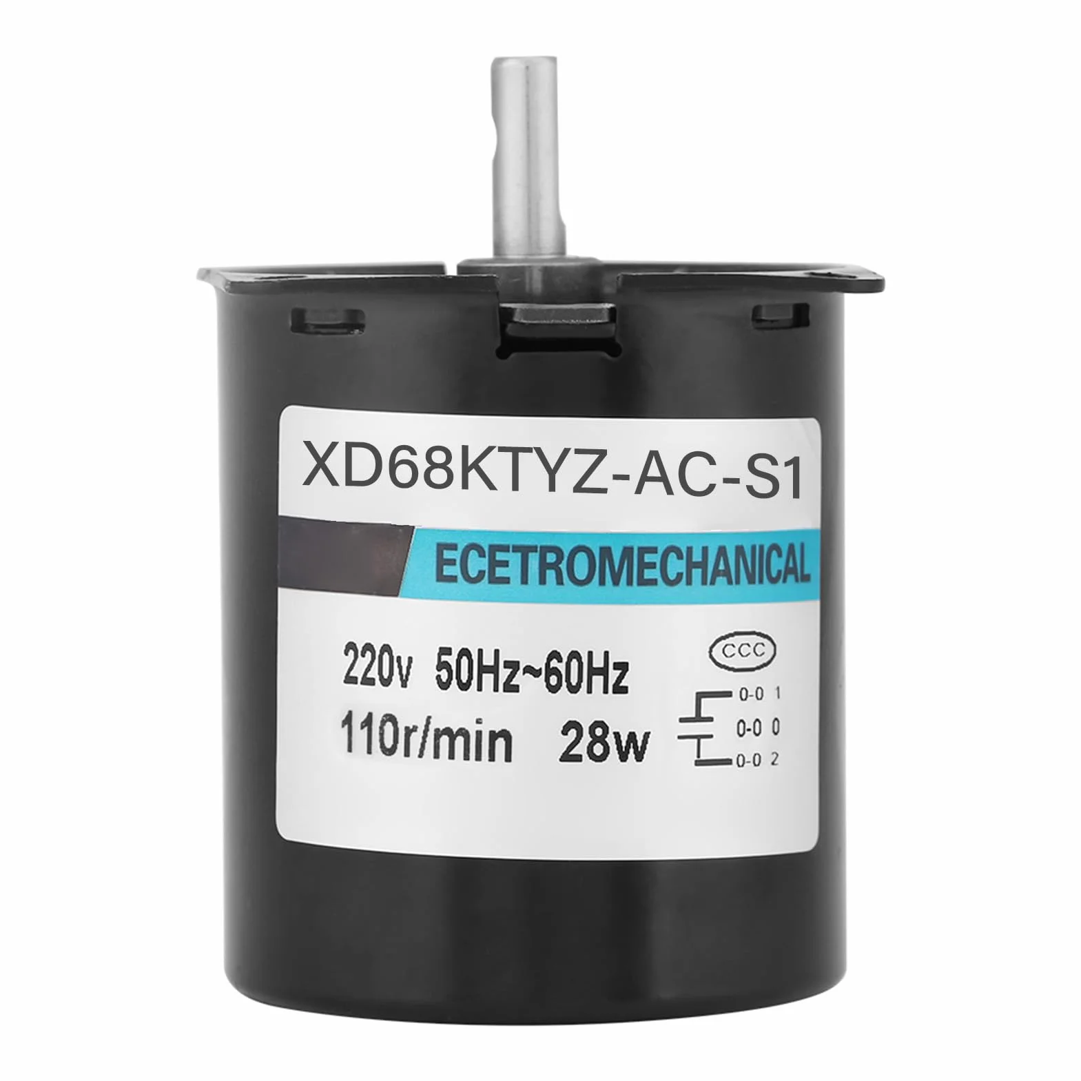 Silniki synchroniczne z magnesami trwałymi AC CW/CCW 68KTYZ 220V do DIY Generator(110RPM)