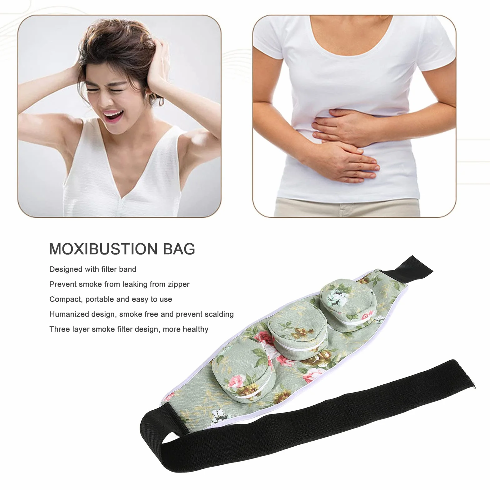 Torba na moxibustion przenośna zielona do terapii