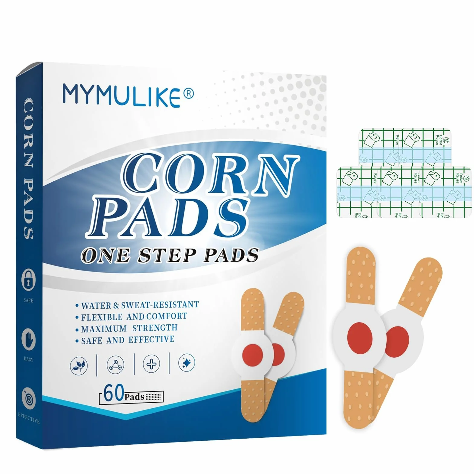 MYMULIKE plastry do usuwania odcisków 60 sztuk