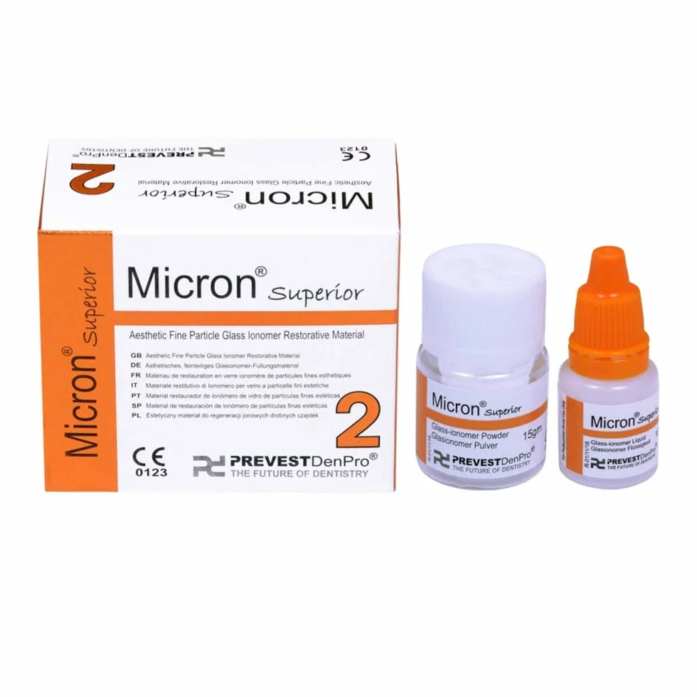 Micron Superior 2 drobne cząstki szklane jonomer wypełnienia korony cement