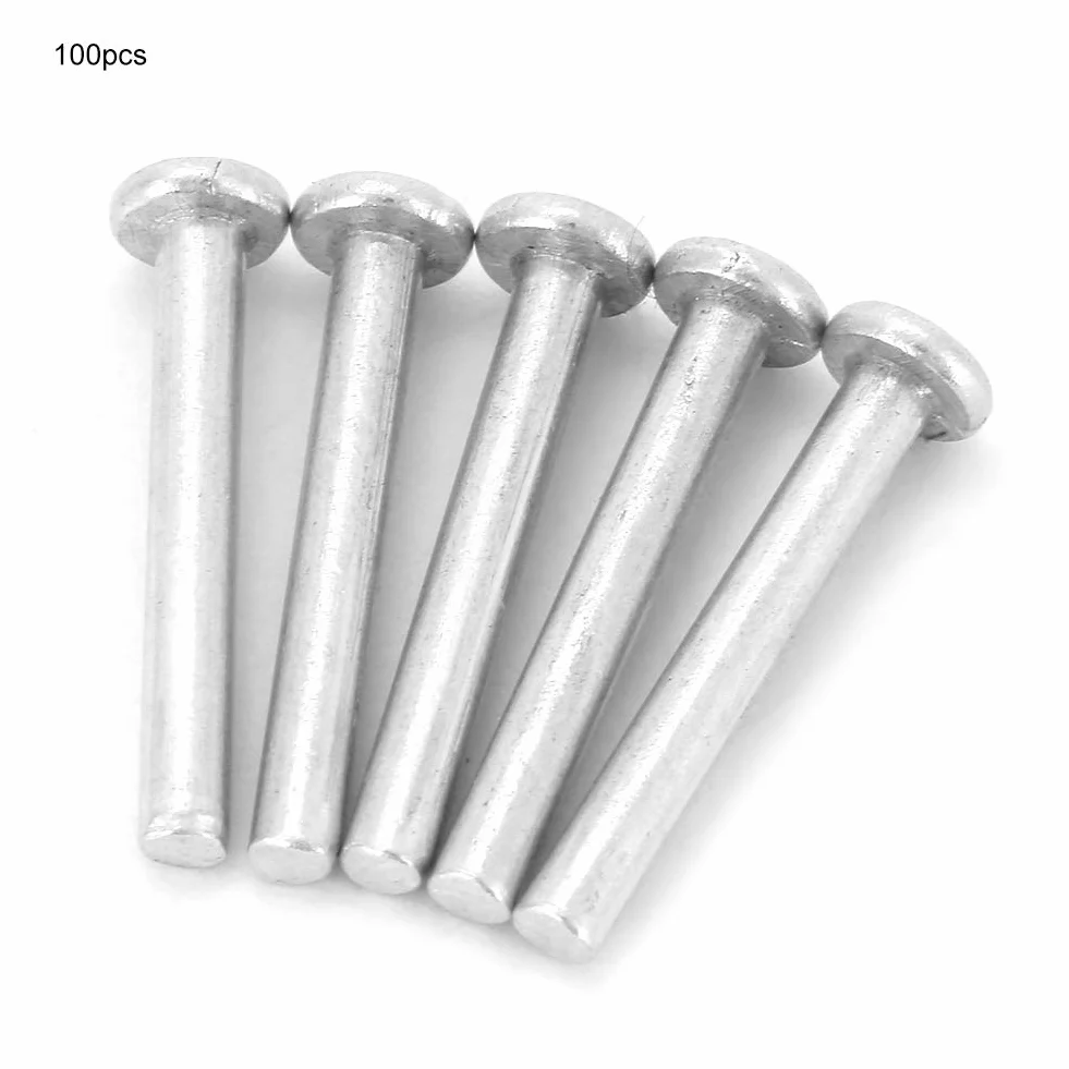 100 sztuk M2,5 * 18 / M2,5 * 20mm nity aluminiowe z łbem płaskim z łbem stożkowym (M2,5 * 18)