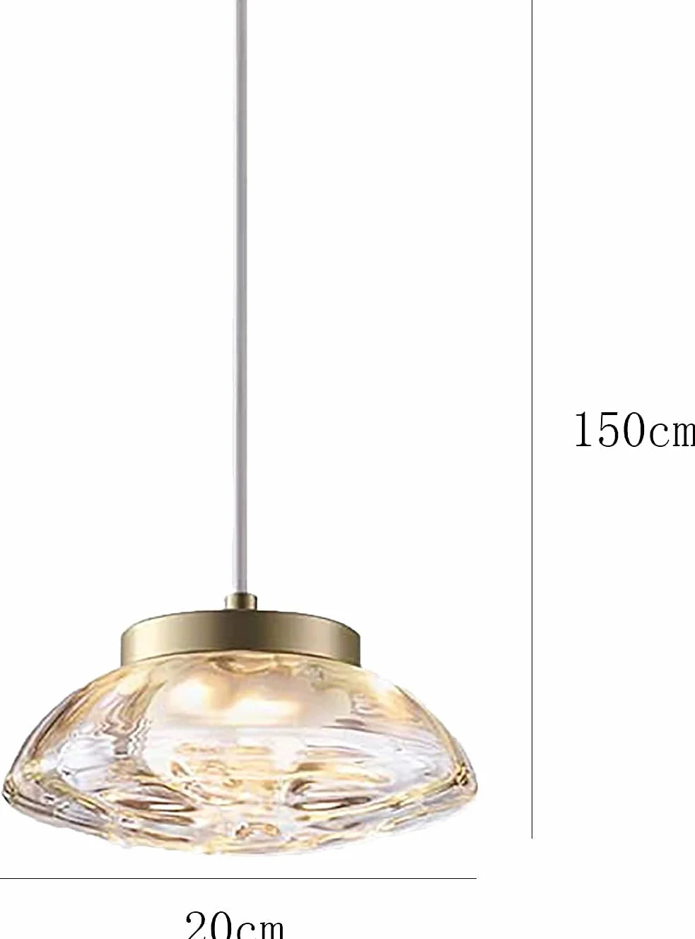 Nowoczesne kryształowe żyrandole kuchenne kreatywne oświetlenie LED salon jadalnia vintage rustykalne okrągłe lampy sufitowe, złoty, 20 x 150 cm