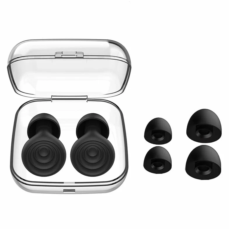 INF Zapasowe zatyczki do uszu, silikonowe zatyczki do uszu z redukcją szumów, do spania, chrapania, pracy, nauki, ergonomicznej konstrukcji, 2,05 x 1,5 x 1,6 cm