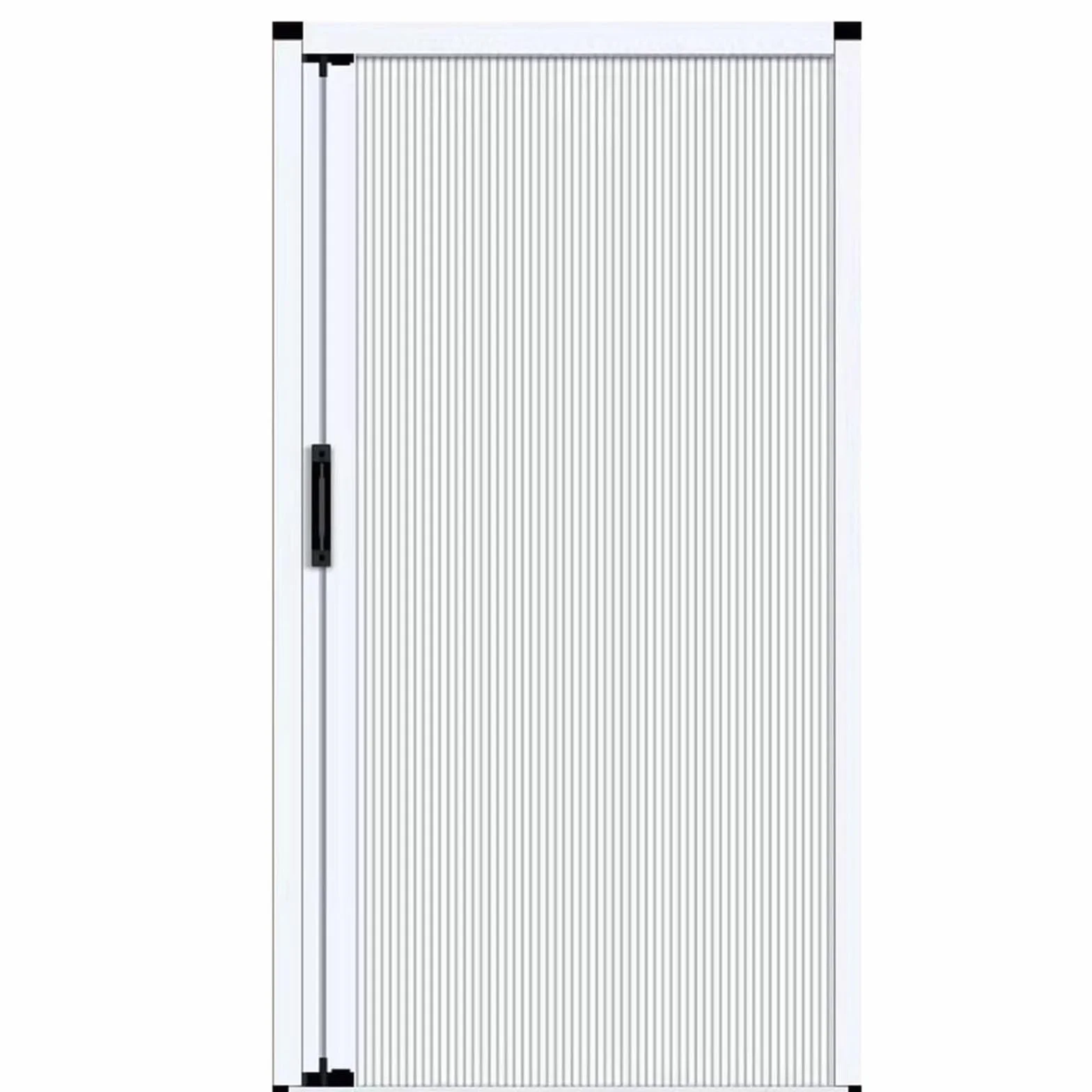 Wewnętrzne drzwi harmonijkowe, przesuwane drzwi składane z aluminiową ramą i tkaniną komórkową, 203 cm wysokości białe chowane drzwi składane do kuchni, toalety, spiżarni, bramy,24x80in(61x203cm)