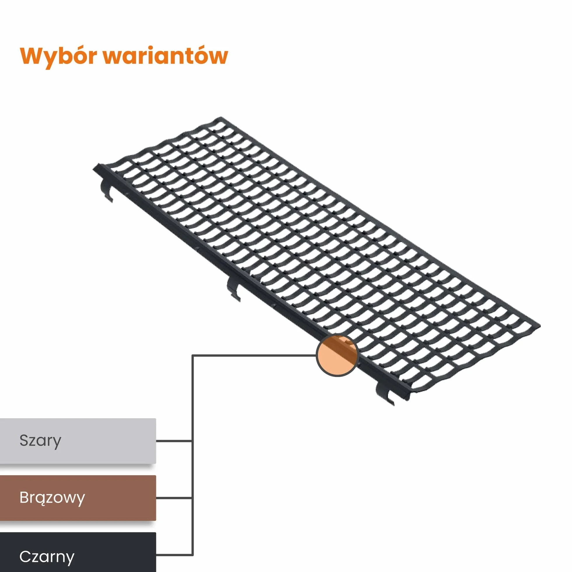 INEFA listwa ochronna na rynnę Ø 100-160mm 100cm, czarna Ochrona rynny, osłona rynny, Made in Germany