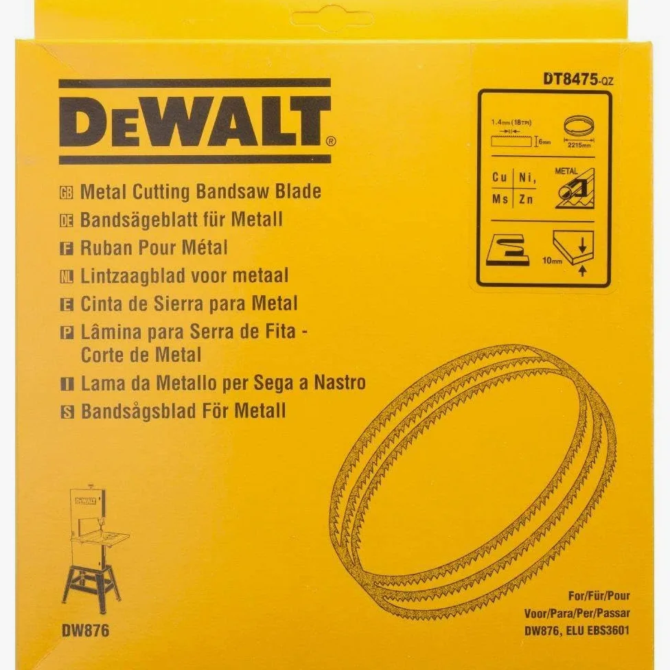 Dewalt DT8475-QZ DT8475-QZ-Hoja Sierra Cinta para Metal no Ferroso, Acero fino