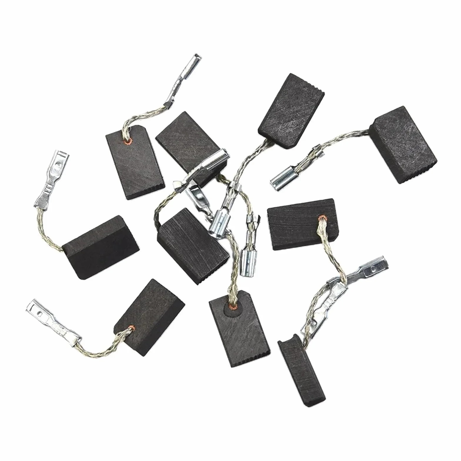 10 szt. szczotki węglowe do szlifierki kątowej WQ 1400/WQ 1000/WQ 5 * 10 * 16 mm wiertarka elektryczna szczotki węglowe z włókna węglowego elektronarzędzie