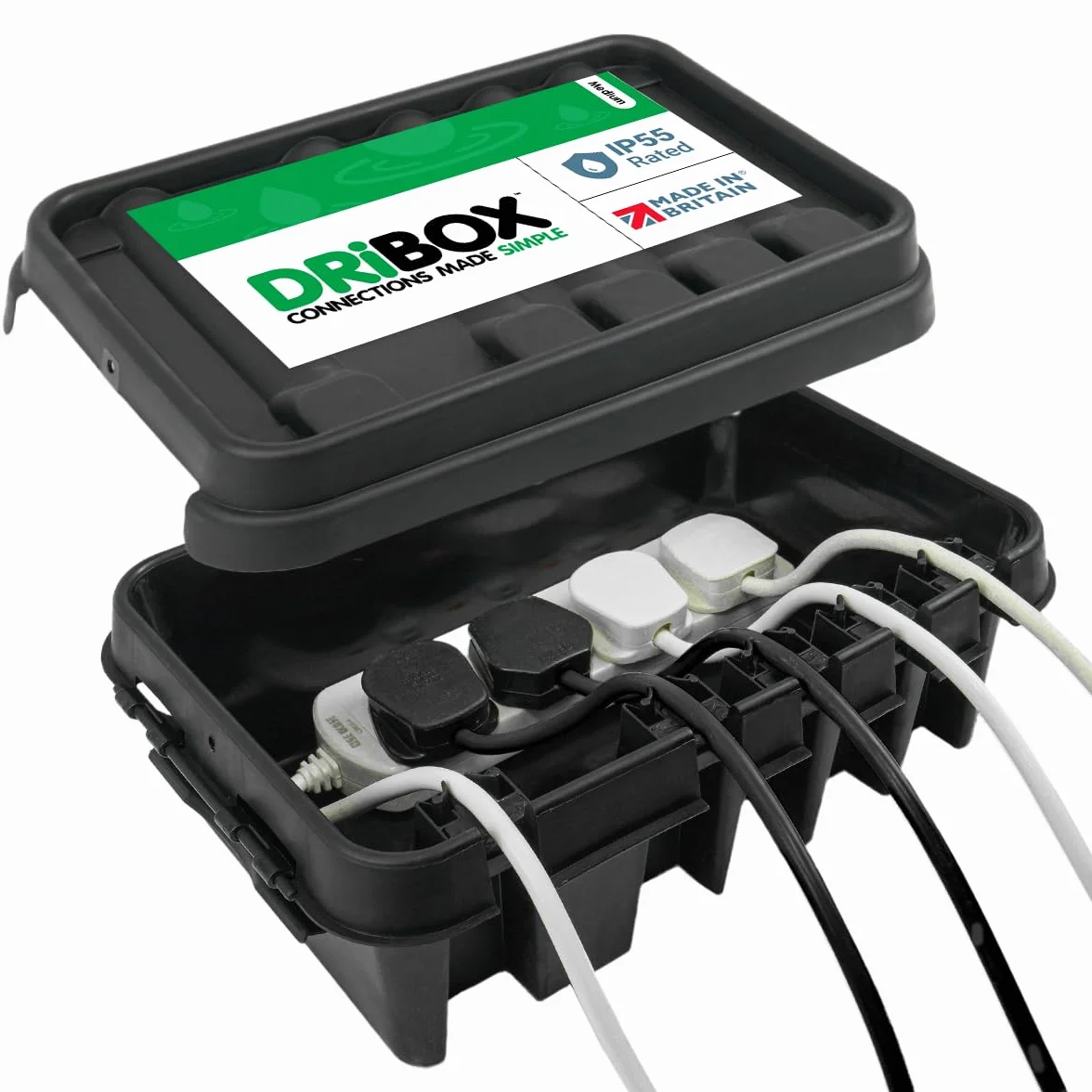 Dri-Box DB-285-UK-B FL-1859-285 IP55 pudełko odporne na warunki atmosferyczne, czarne, średnie