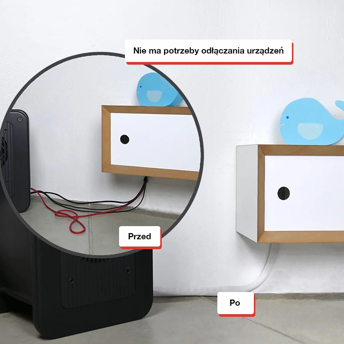 Maskownica na Kable Tuba na Kable Ochrona Kabli Kanał Kablowy Tkana Osłona Samozamykająca - Elastyczna Wytrzymała - LTC CABLE TUBE - 25 m - Biała - PRO 5120