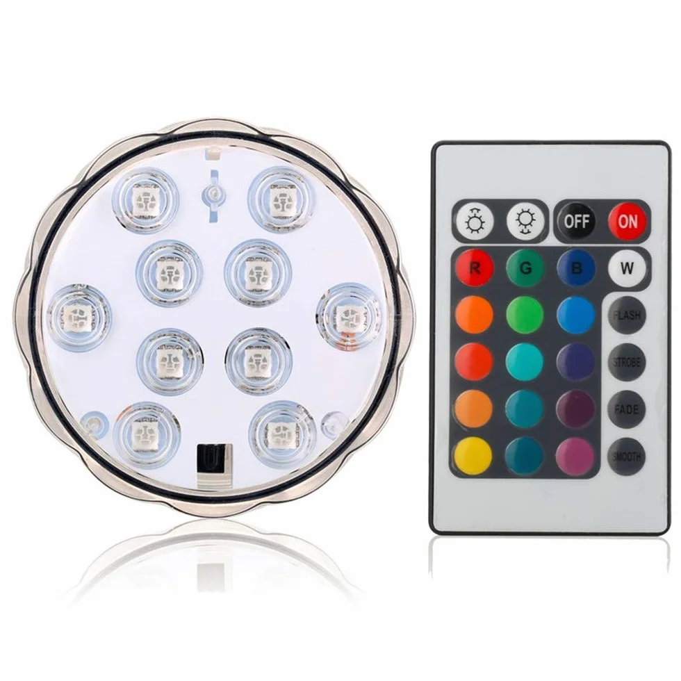 Pilot zdalnego sterowania RGB LED do podwodnego oświetlenia, wodoszczelna, zmiana kolorów, 1 szt.