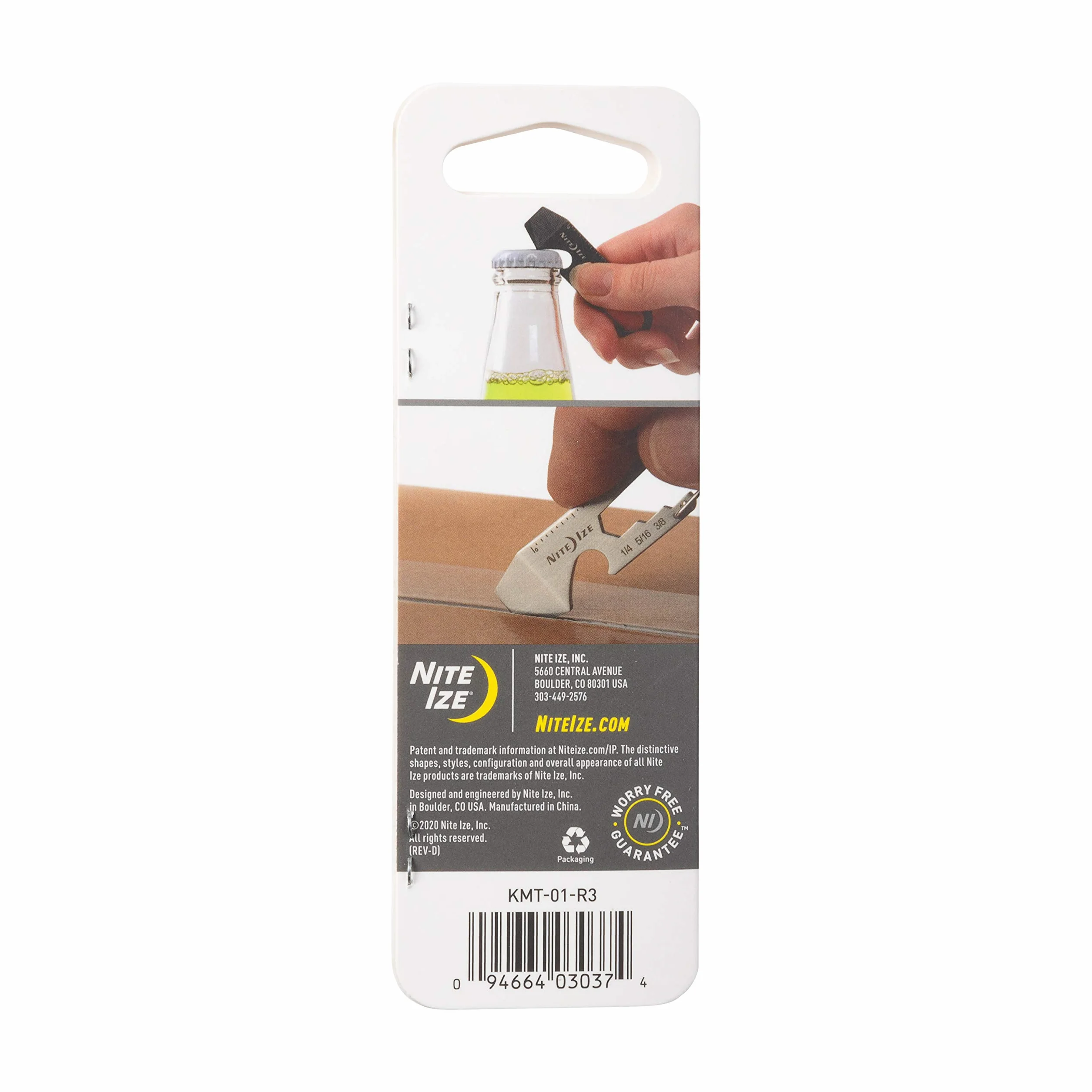 Nite Ize Narzędzie wielofunkcyjne DoohicKey, czarne, NI-KMT-01-R3, 7 cm, czarny, 7 cm, brelok