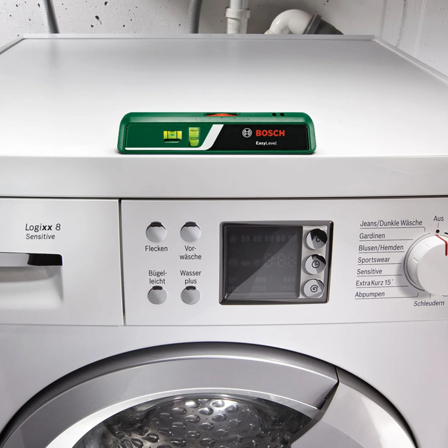 Bosch EasyLevel Poziomica laserowa z uchwytem ściennym, linia i punkt laserowy