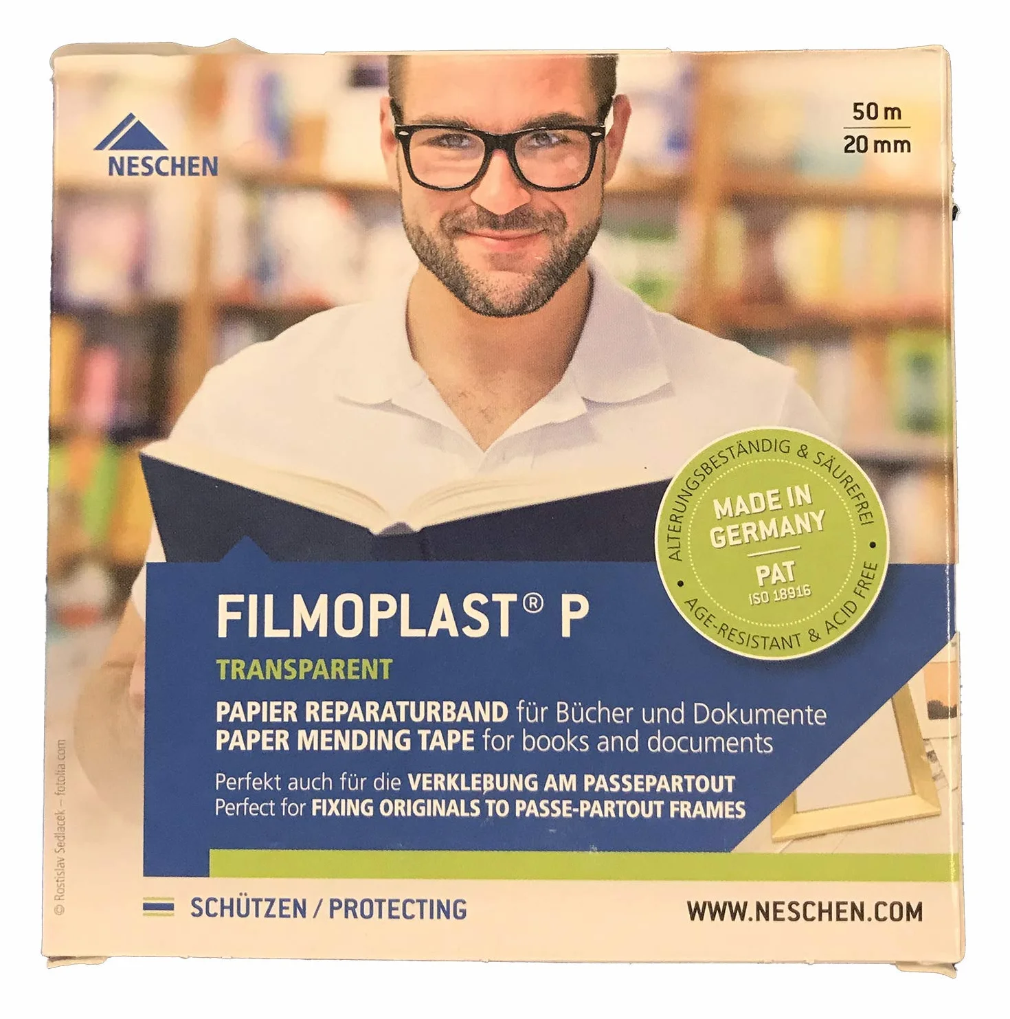 Filmoplast P archiwalna taśma klejąca – 9 cm x 40 cm dł. firmy Neschen