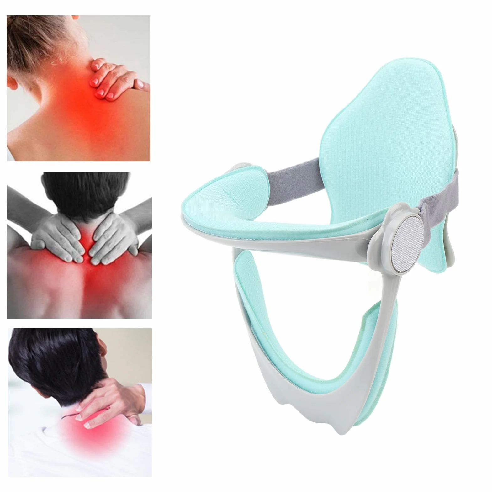 Ergonomiczny stabilizator karku – regulowany 360° korektor postawy do przodu i karku, oddychający materiał, wygodny rozciągacz szyi dla studentów / pracowników biurowych