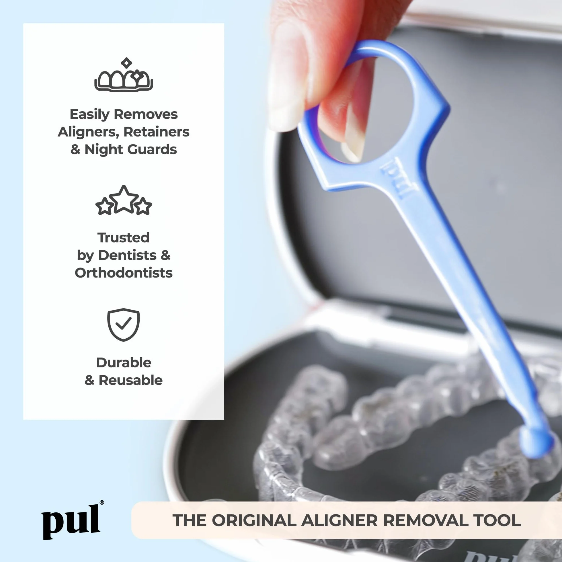 Clear Aligner narzędzie do usuwania invisalign by PULTOOL – narzędzie do usuwania bezpośredniego klubu – niewidoczny przyrząd do usuwania wyrównywców – narzędzie invisalign– invisalign– invisalign haczyk – 3 opakowania