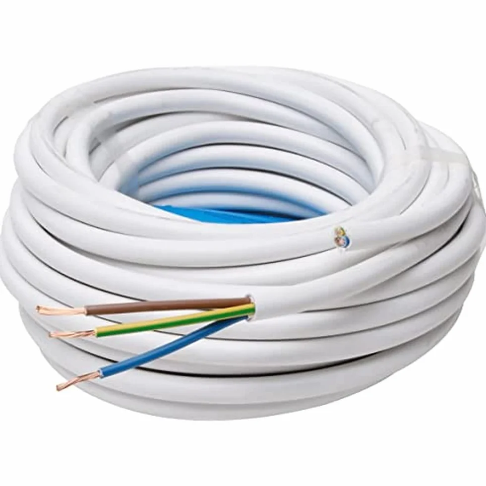 Kopp 151810842 Przewód Elektryczny, 500V, Biały, 3G1,5 mm², 3-Żyłowy, 10m,