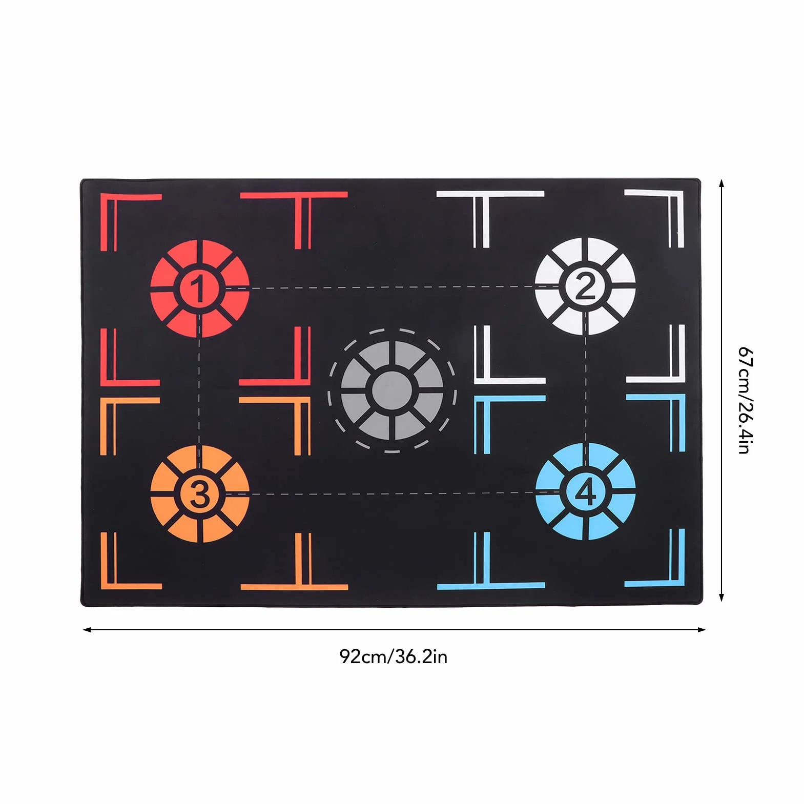 Koszykówka Footstep Mat, 2mm Składany Basketball Training Mat Dribble Cichy Sport Pomocniczy Props Gumowy System Szkolenia Koszykówki dla Dzieci Młodzieży, Czarny