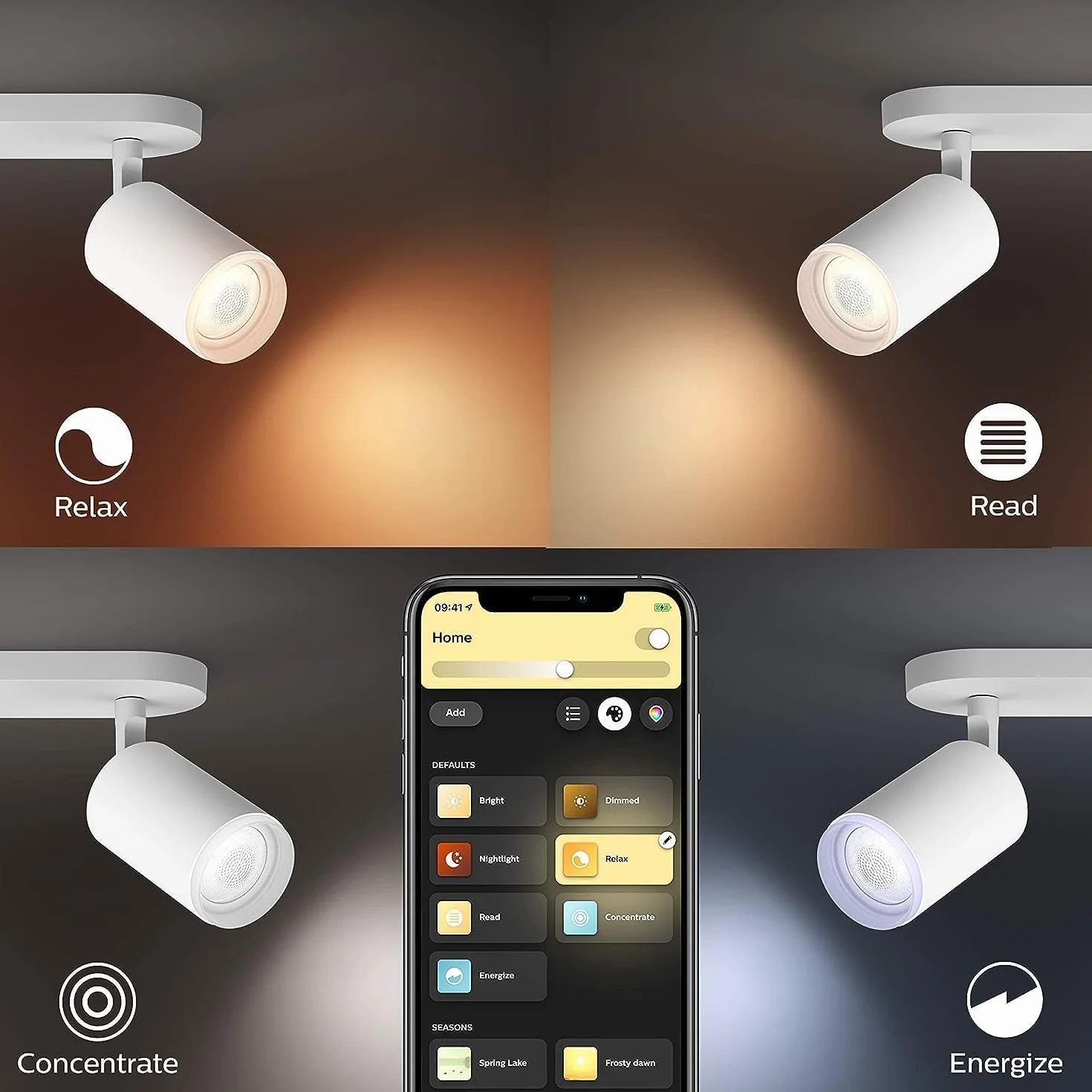 Philips Hue White & Color Ambiance Fugato Spot 2 flg, regulowany, 16 milionów kolorów, sterowany za pomocą aplikacji, kompatybilny z Amazon Alexa (Echo, Echo Dot)