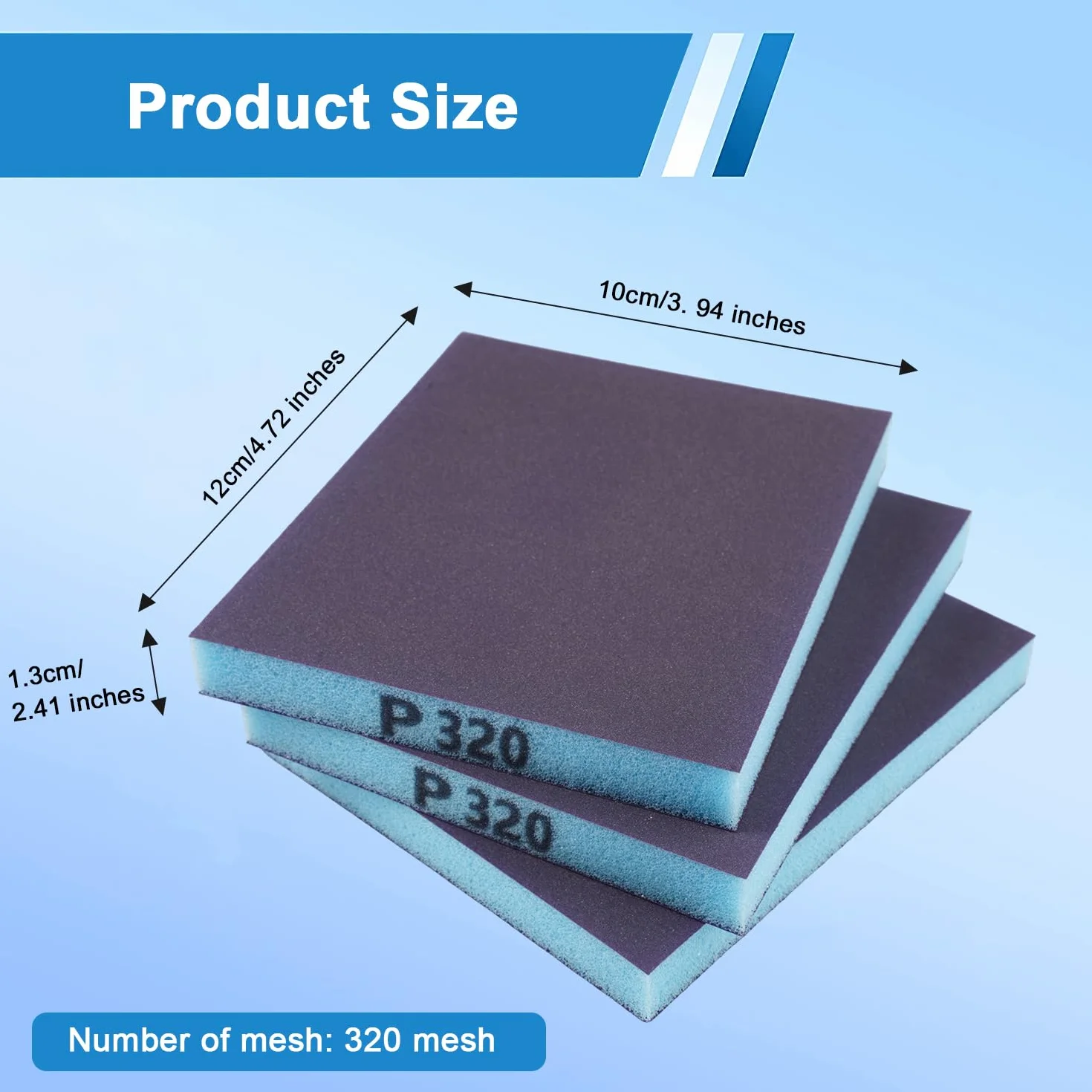 Zestaw 6 sztuk podkładek szlifierskich, 12 × 10 × 1,3 cm, miękki blok szlifierski na mokro i na sucho, miękka pianka, blok szlifierski do prac z drewna, szlifowania, gruntowania