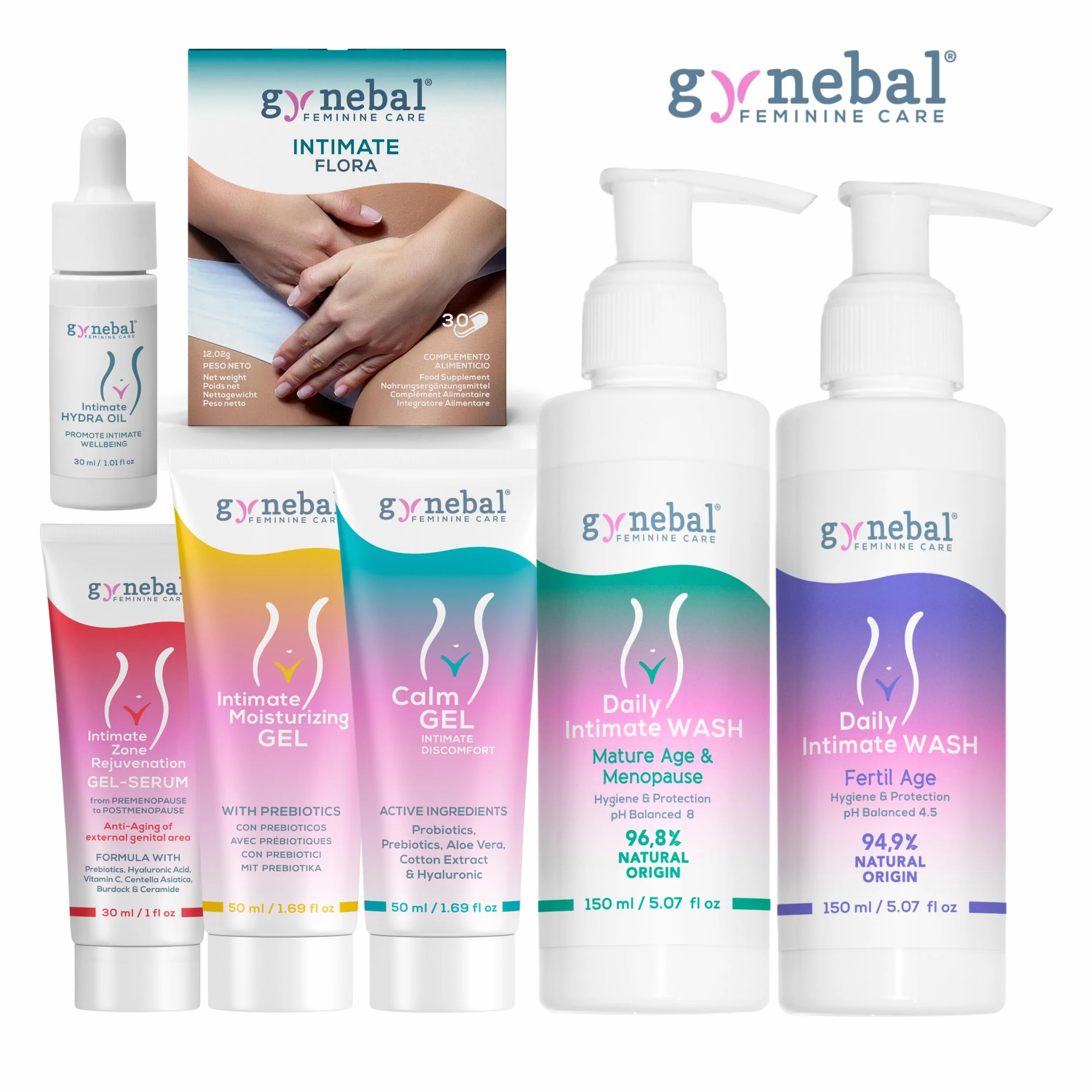GYNEBAL CALM Zel Intymny z PREBIOTYKAMI – Nawilzajacy Zel na Suchosc, Swiad i Dyskomfort – Wspiera Flore Pochwowa – Do Uzytku Zewnetrznego dla Kobiet (50 ml)