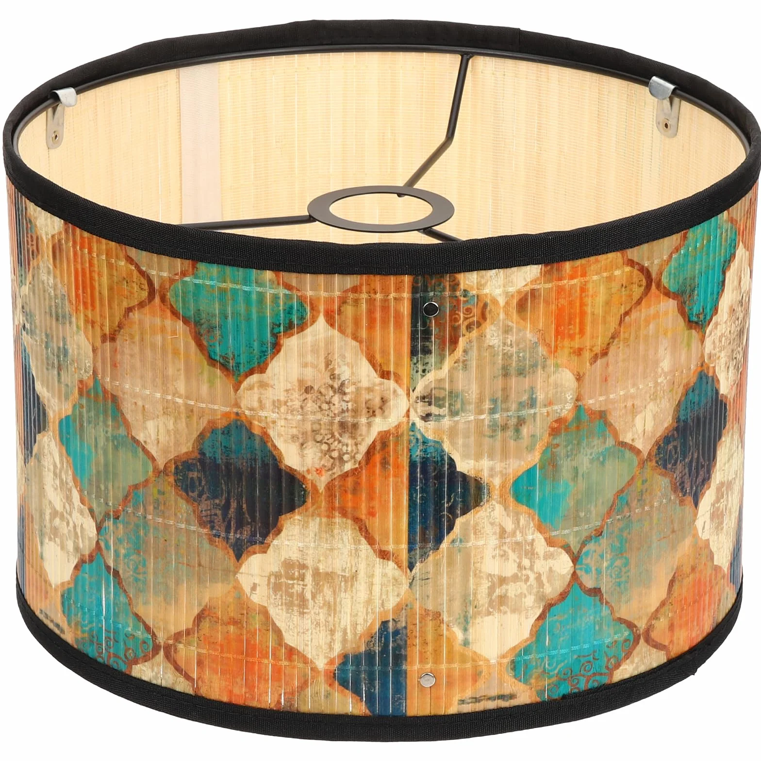 OSALADI Drum Lamp Abażur Kinkiet, Dekoracyjny abażur Lampa Podłogowa Lampy Stołowe, Boho Style Wahadłowe Lampy Tkaniny