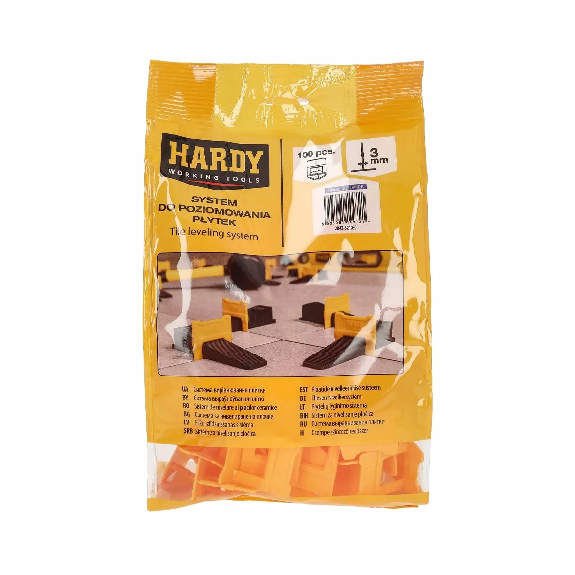 HARDY klipsy do fug 3 mm, worek po 100 sztuk