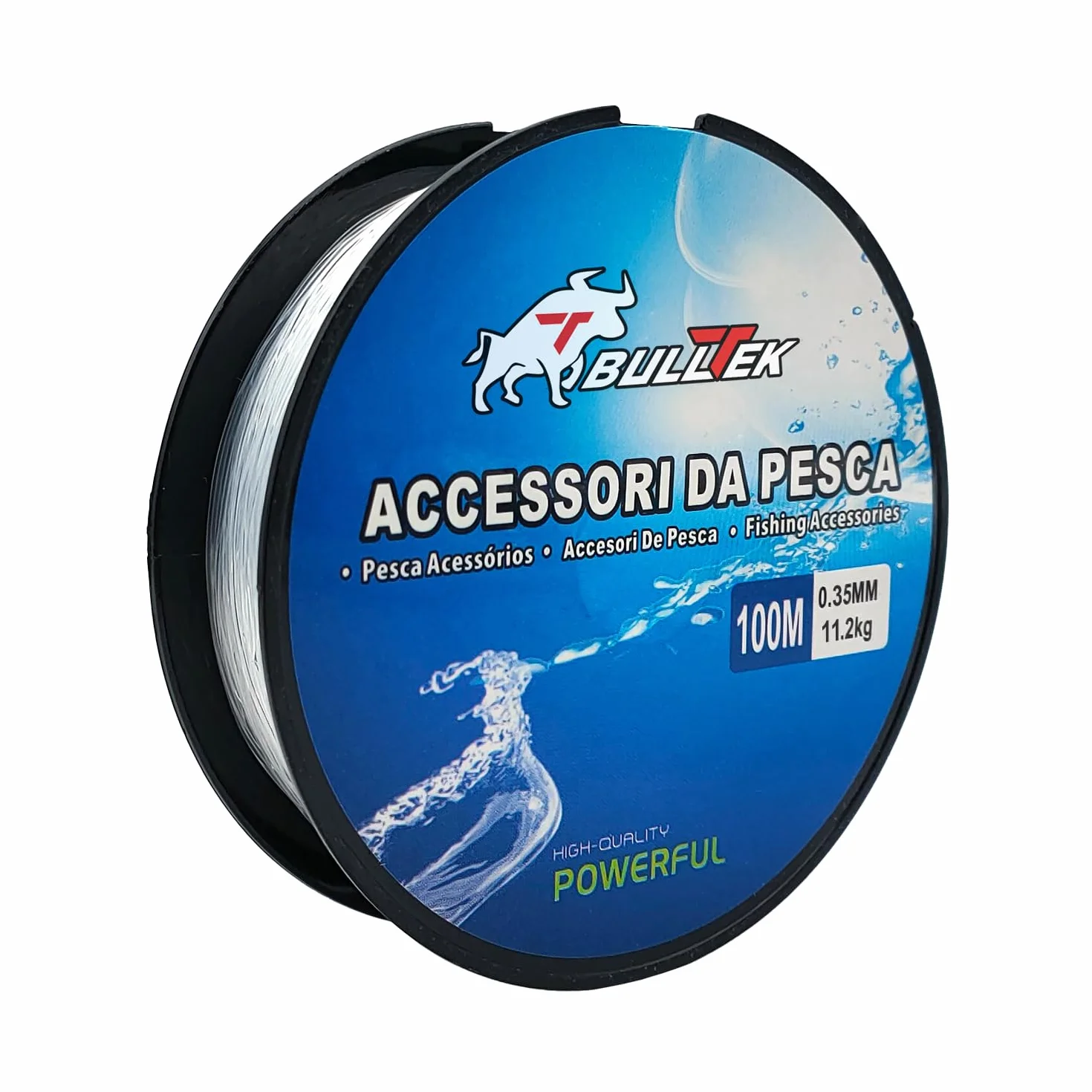 Żyłka wędkarska monofilamentowa - 100 m przezroczysta - 0,35 mm - 11,2 kg - przezroczysta do wędkarstwa morskiego, rzeki, jeziora