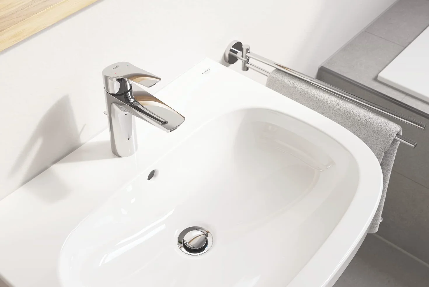 Grohe Start QuickFix 41183000 wieszak na ręczniki, chromowany, z QuickScrew